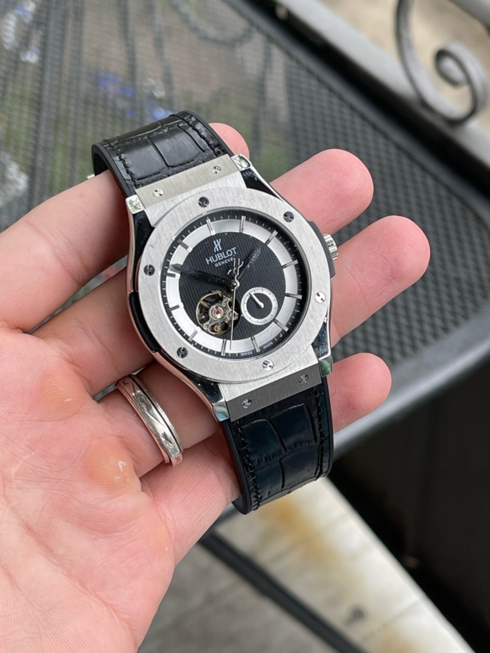 Hublot Black and Silver Men's Automatic Watch